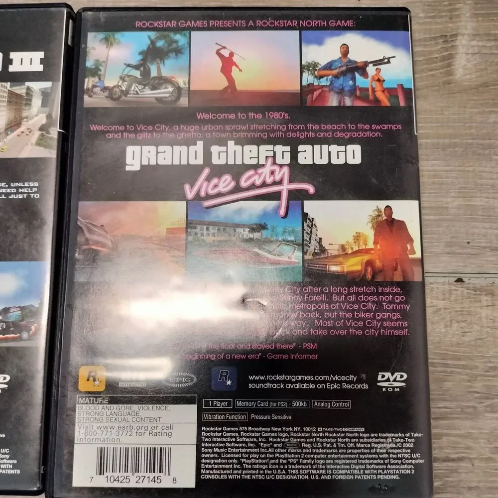 Grand Theft Auto III and Vice City Sony Play Station 2 PS2 Map Included
